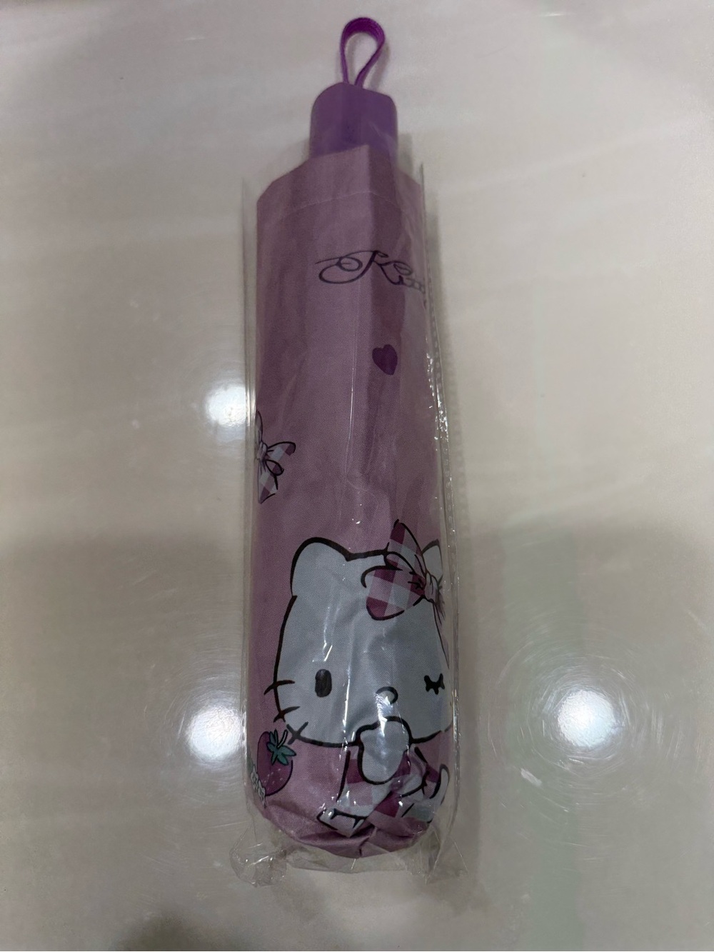 New Hello Kitty Folding Umbrella in Lavender Pink